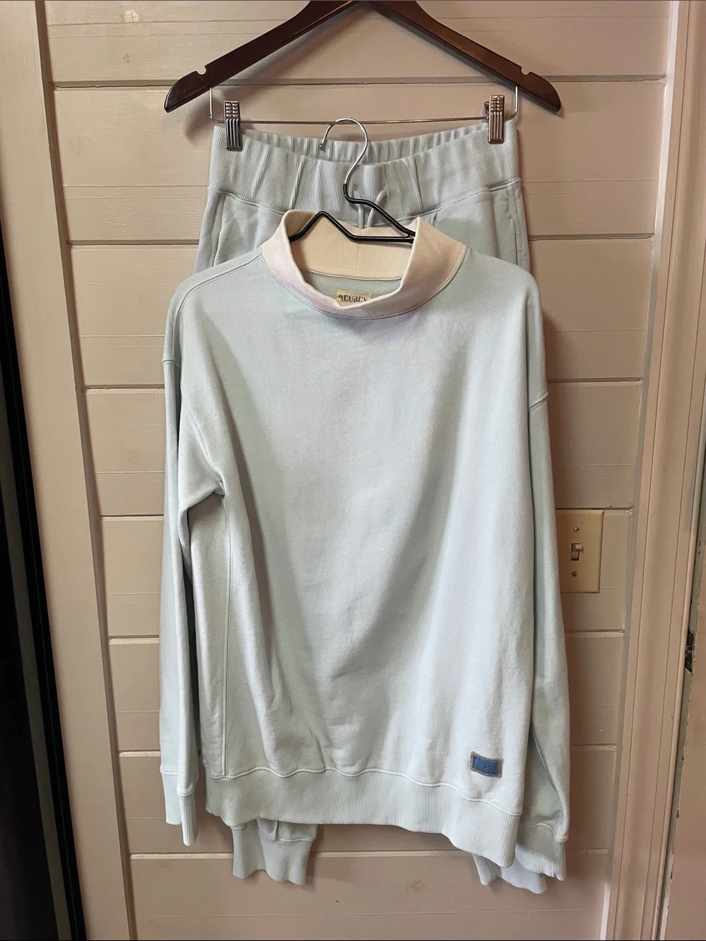 Reuben Oliver Set Joggers Sweatshirt Men’s Blue 100% Cotton Size M.